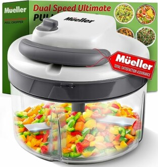 Mueller Strongest-and-Heaviest Duty 2 Speed Pull Chopper Review - The Best Manual Food Processor